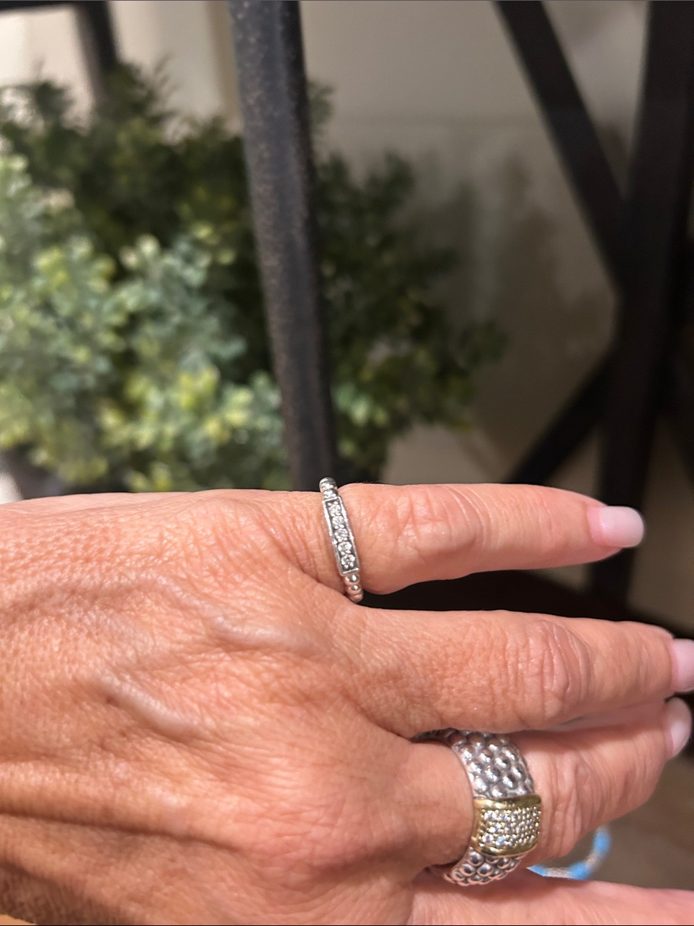 Lagos  Pavé Stackable  Ring - Clear diamond Accents Size 5